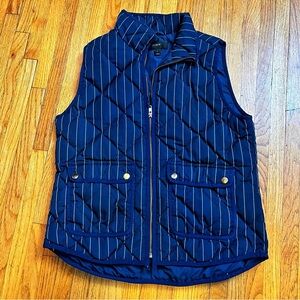 J. Crew Blue Quilted Vest Size S